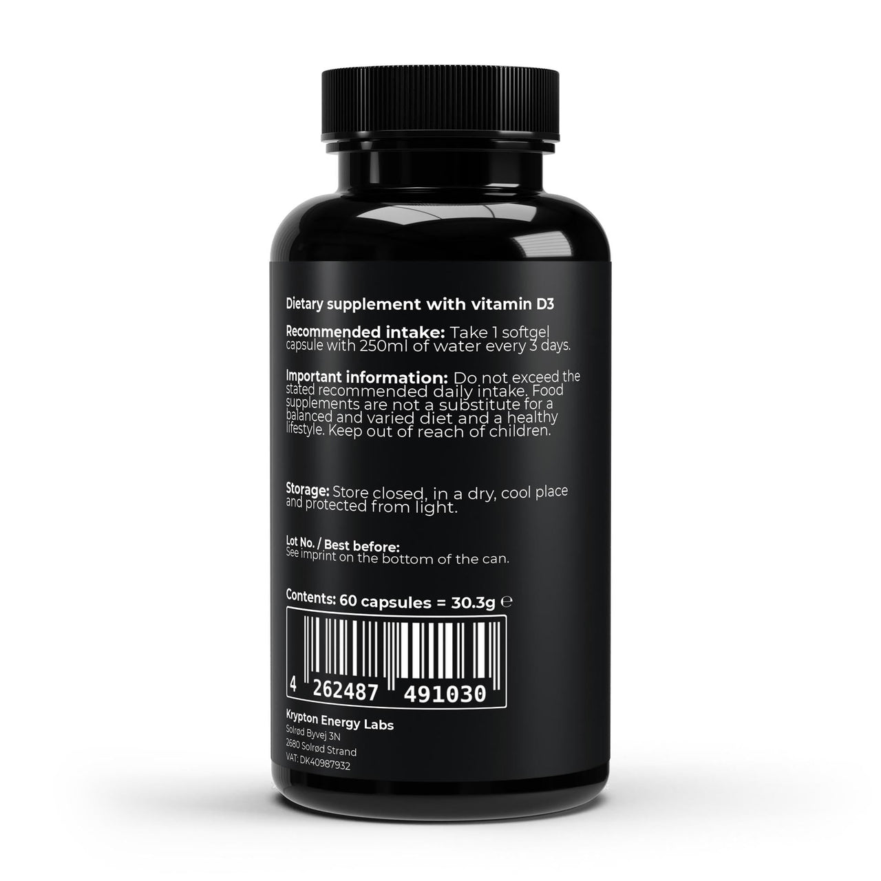 Vitamin D3 Vegan Softgels - Krypton Energy Labs